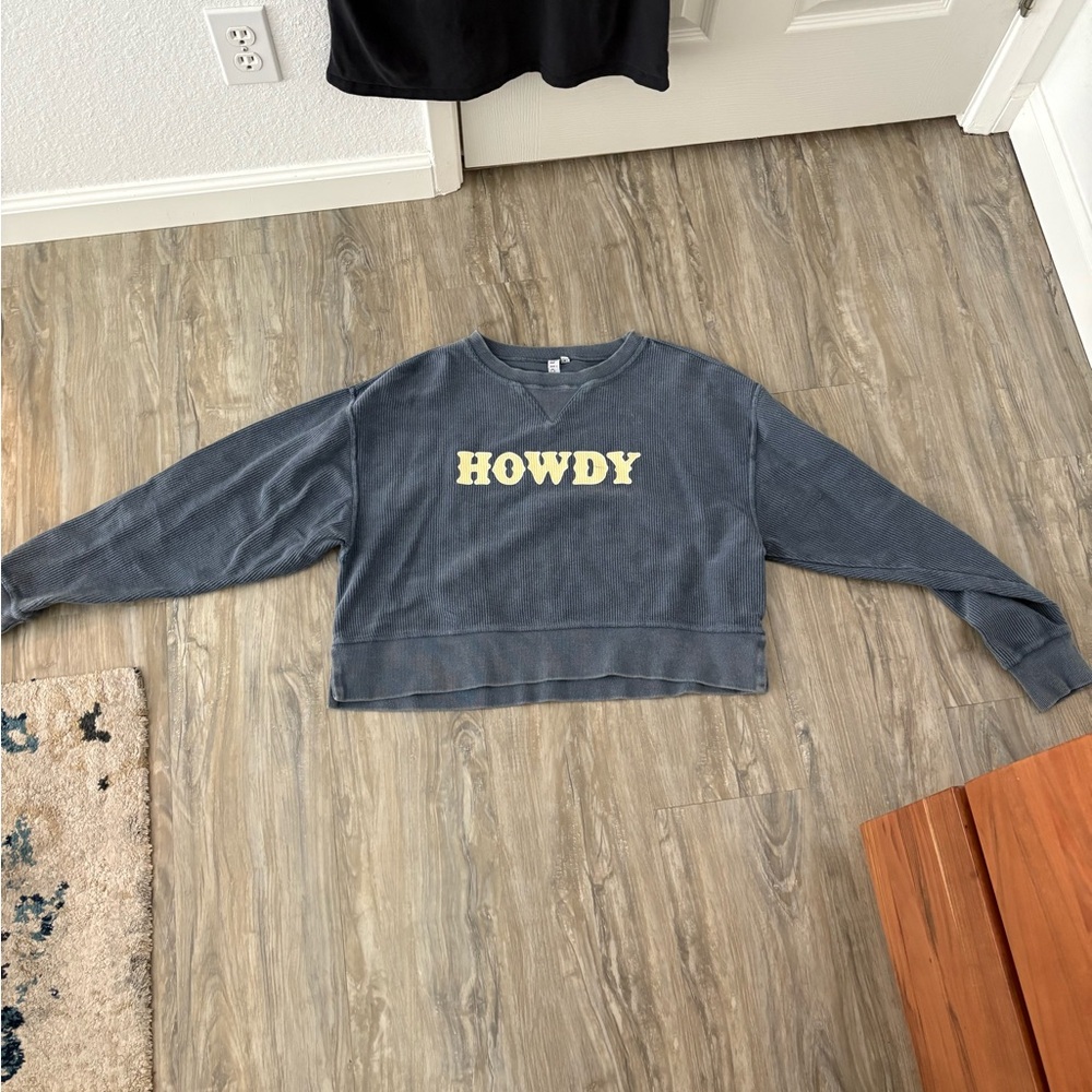 Howdy Women's Gray Sweater